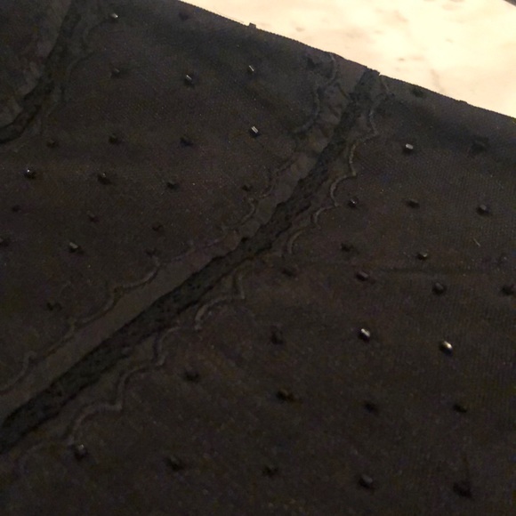 French Connection Black Beaded Skirt size 6 - Picture 2 of 5